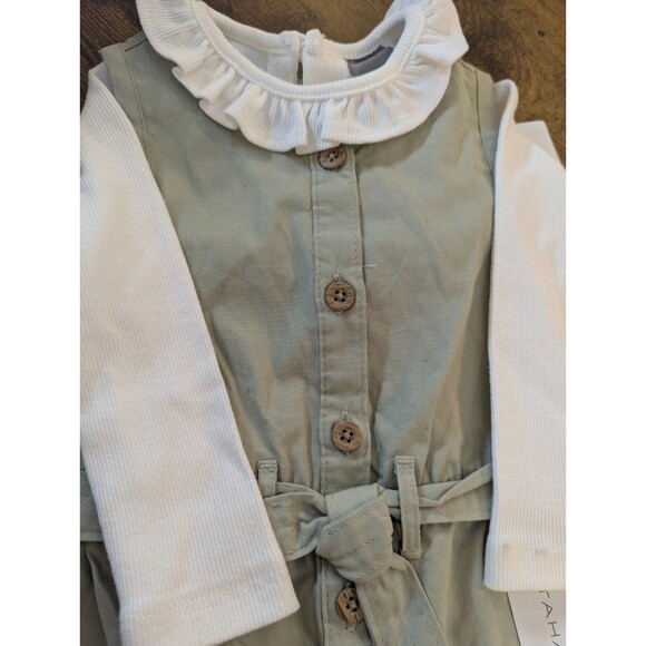 Tahari Baby & Carter's Girls Outfit Lot – Size 12M – Romper + Ruffle Collar Top - Picture 2 of 12